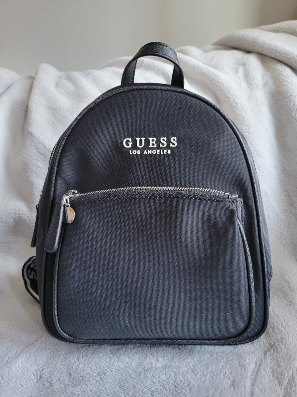 Guess Los Angeles Black Nylon Mini Backpack — Brand New